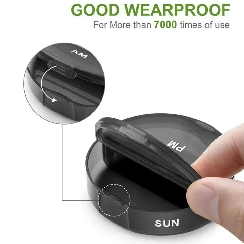 Personalized Monogram 7 Days AM/PM Portable Pill Boxes Organizer with Compartments | JNSDec164