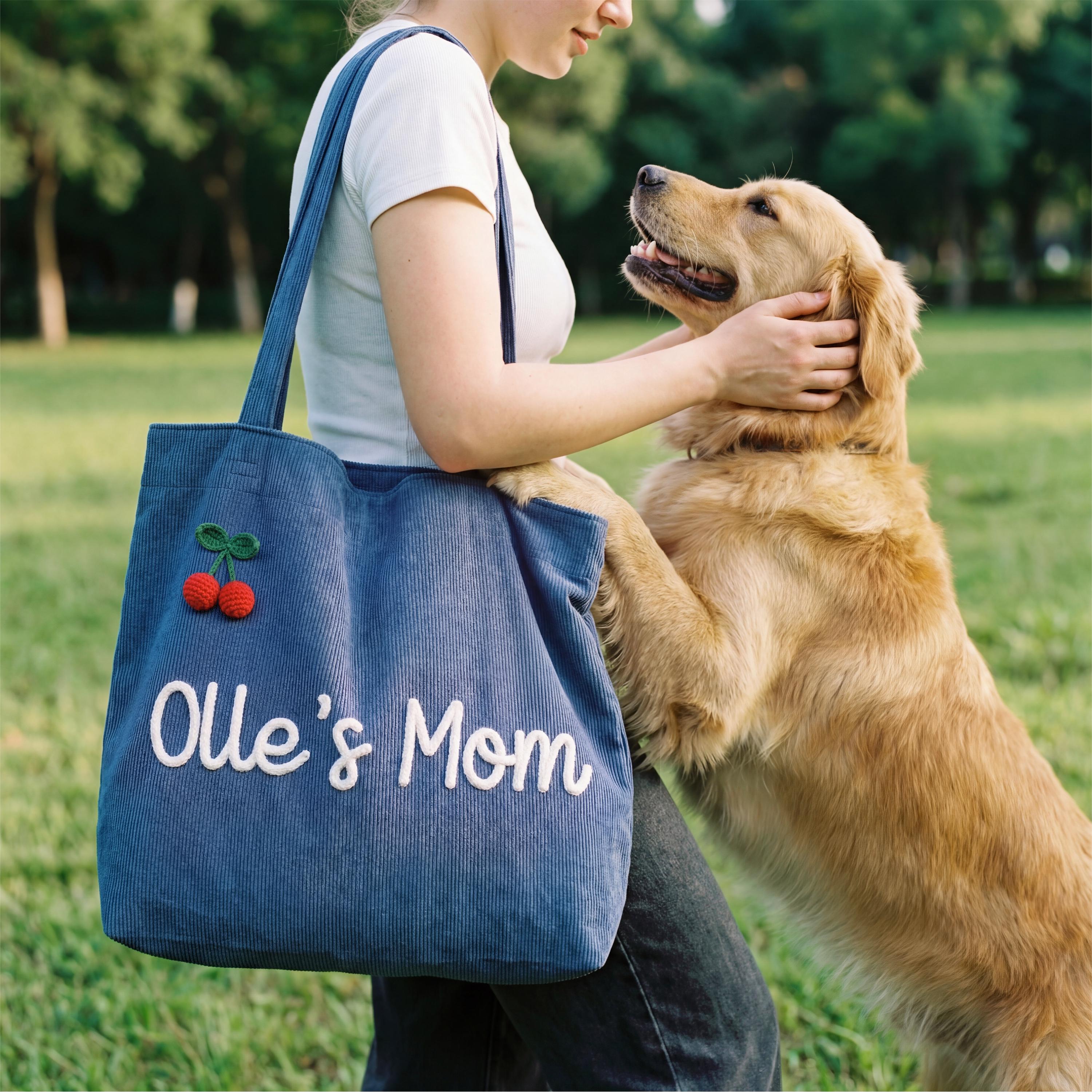 Personalized Hand Embroidered Corduroy Tote Bag for Unique & Love | JNSBag133