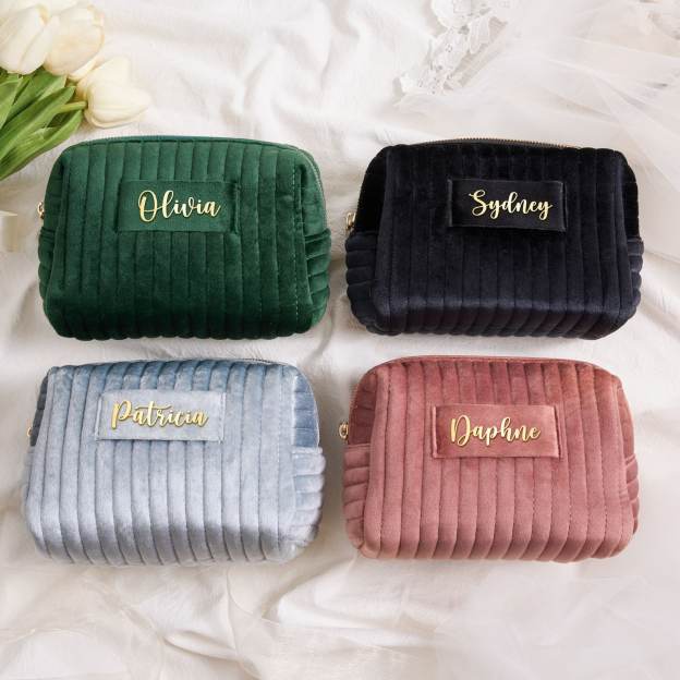 Personalized Velvet Makeup Bag for Unique & Love | JNSBag24