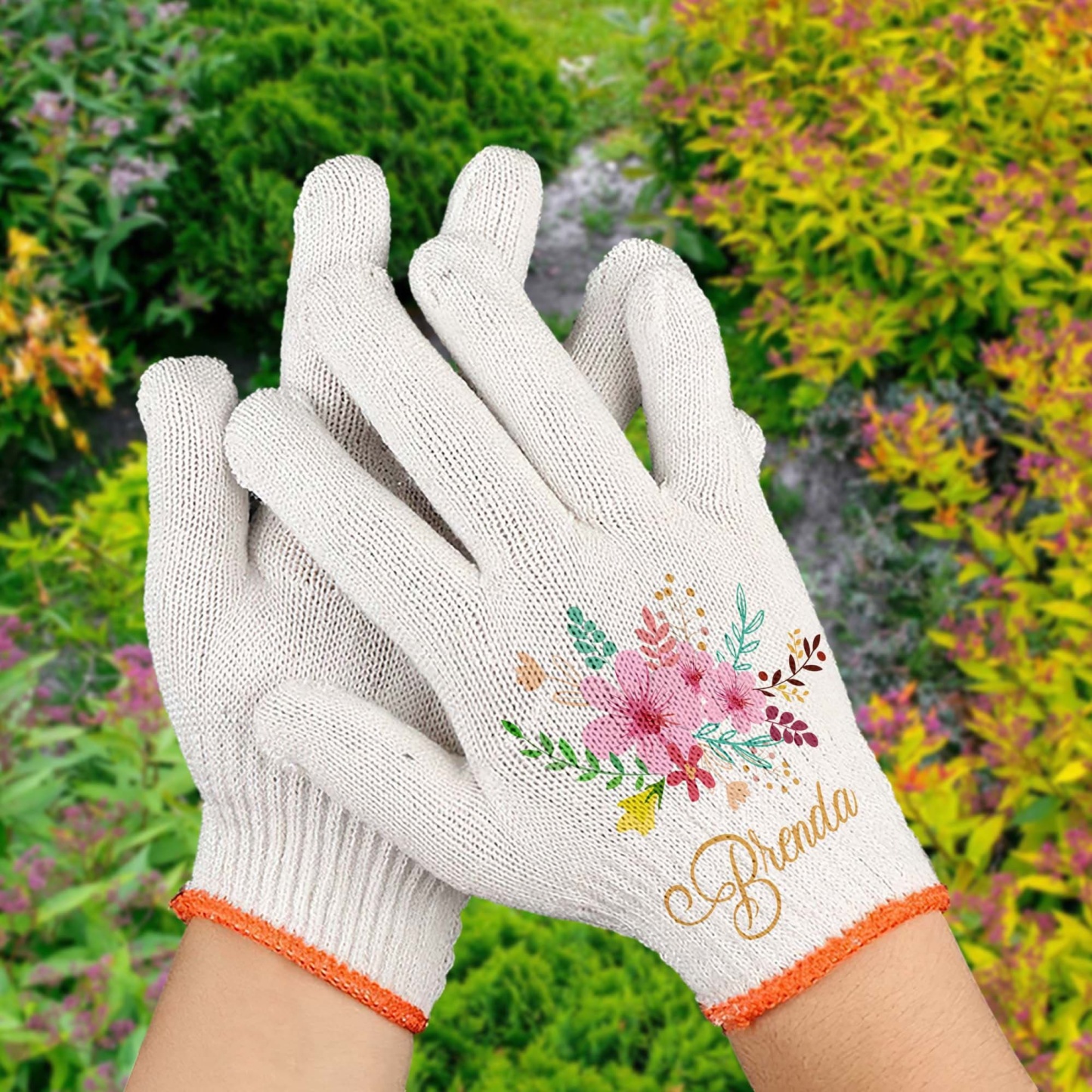 Personalized Name Floral Gardening Gloves for Unique & Love | JNSCloth50