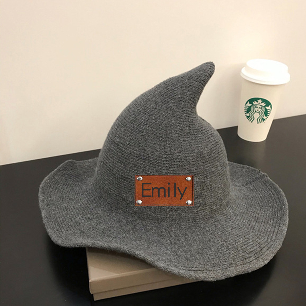 Personalized Name Knitted Halloween Witch Hat for Unique & Love | JNSHat12