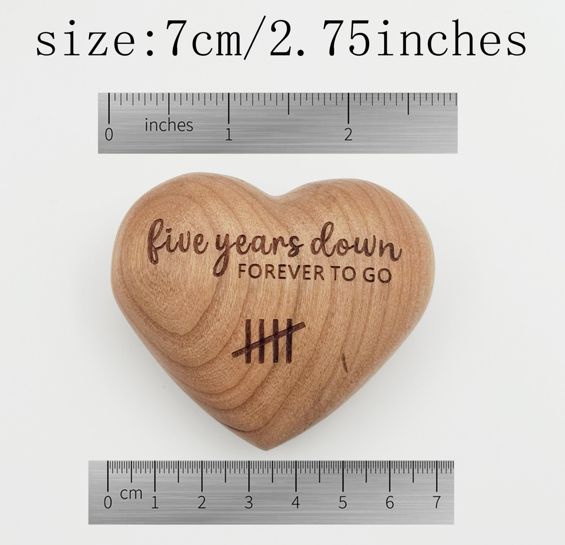 Personalized Penguin Engraved Wood Heart Gift for Unique & Love | JNSDec189