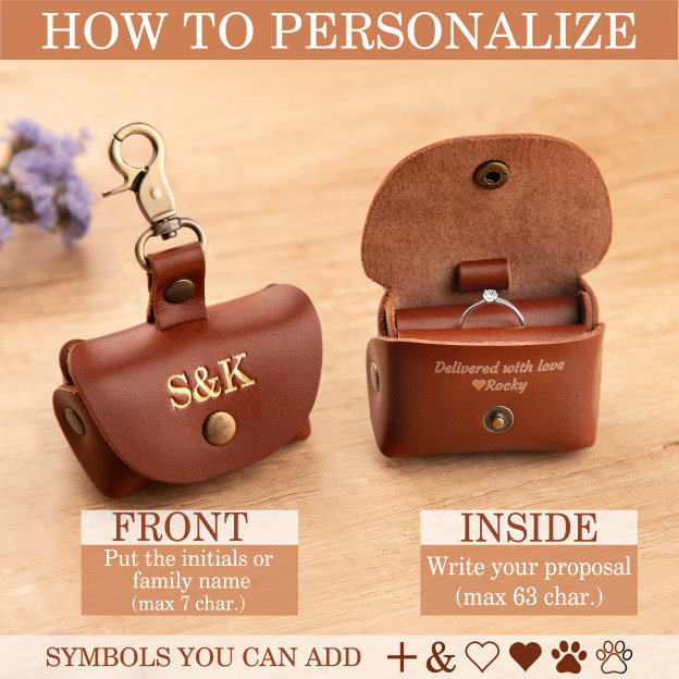 Personalized Pet proposal ring pouch for Unique & Love | JNSBag21