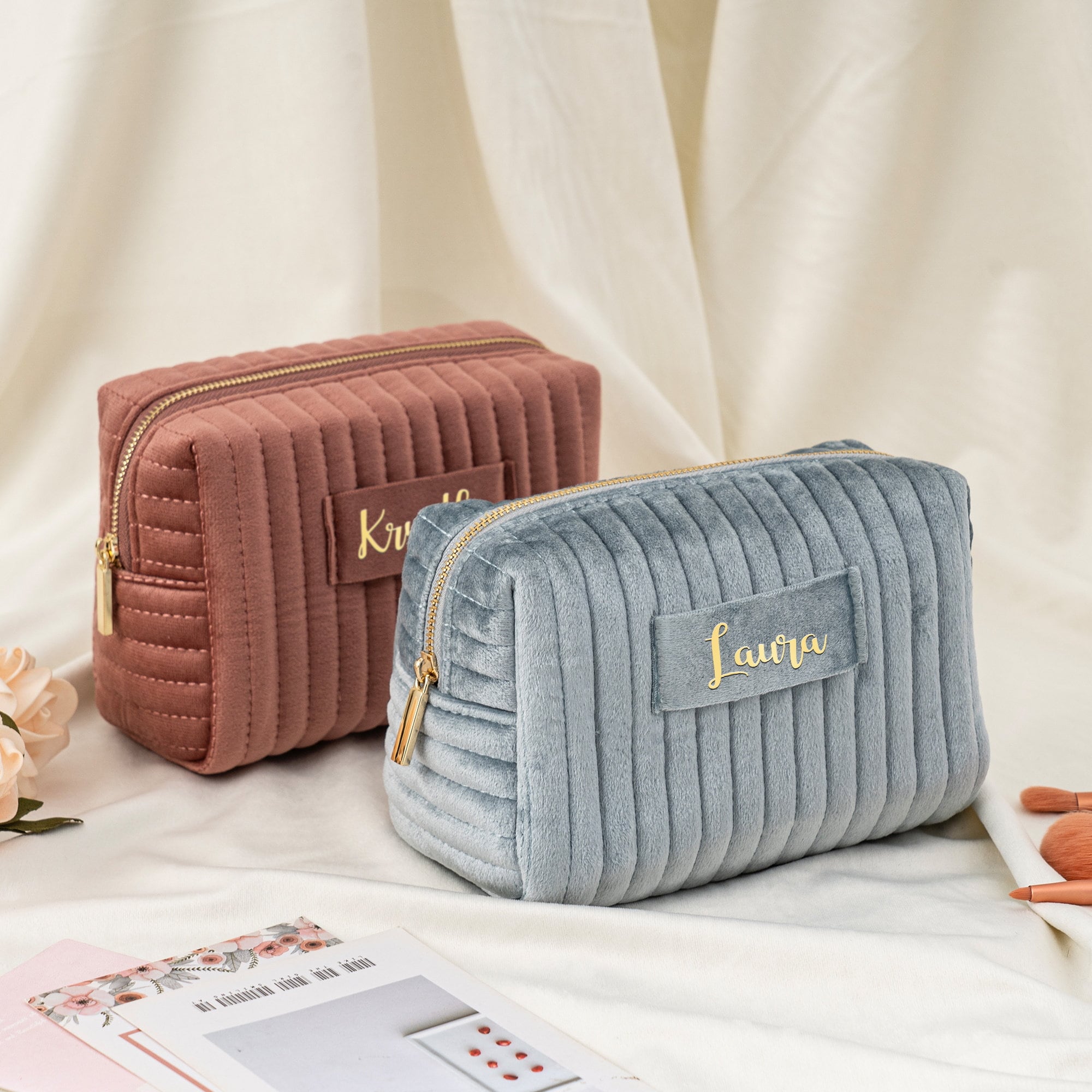 Personalized Velvet Makeup Bag for Unique & Love | JNSBag24