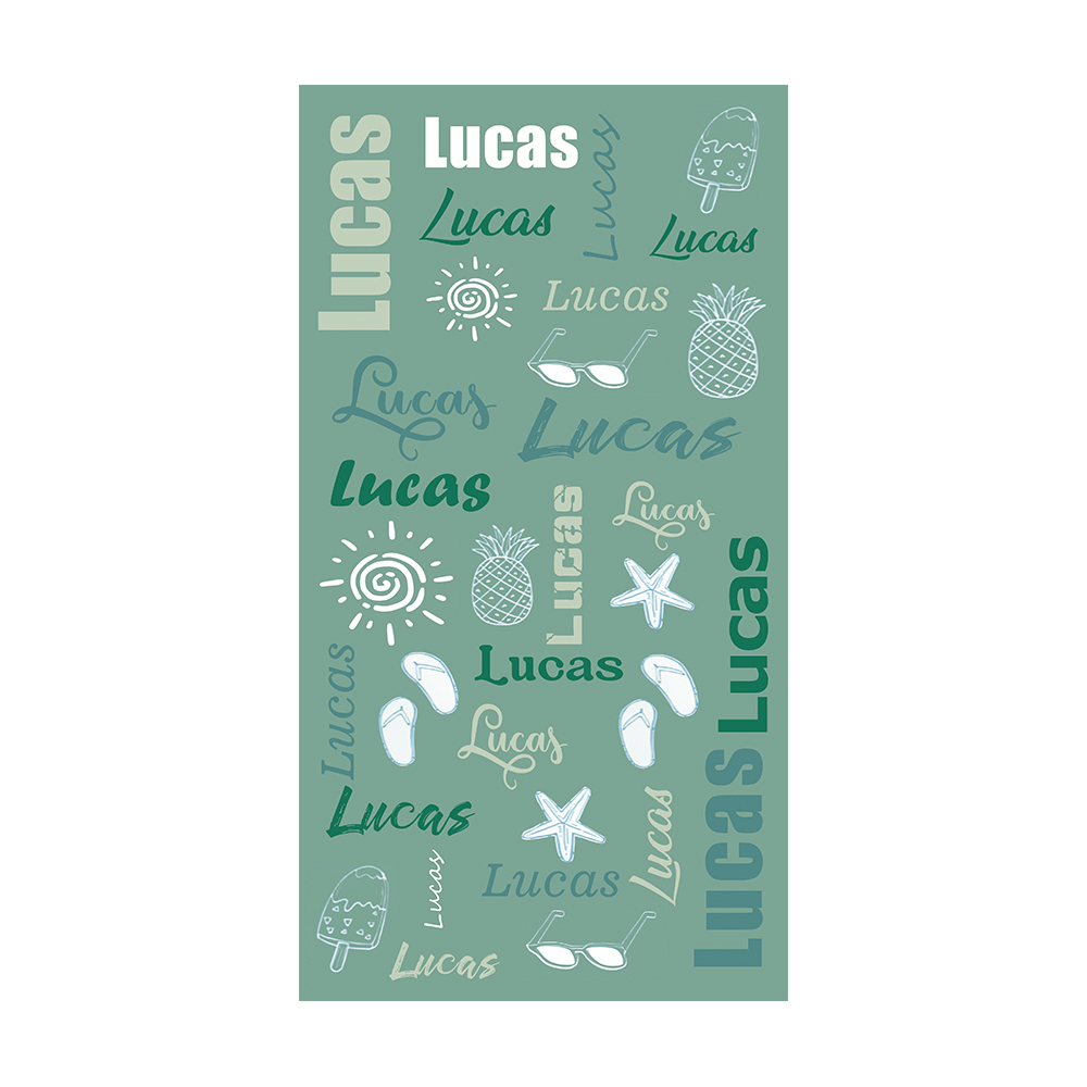 Personalized Name Beach Chair Cover Towel with Side Pockets for Unique & Love | JNSTowel10