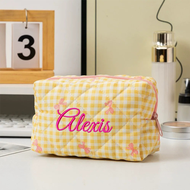 Personalized Name Embroidered Travel Makeup Bag for Unique & Love | JNSBag108