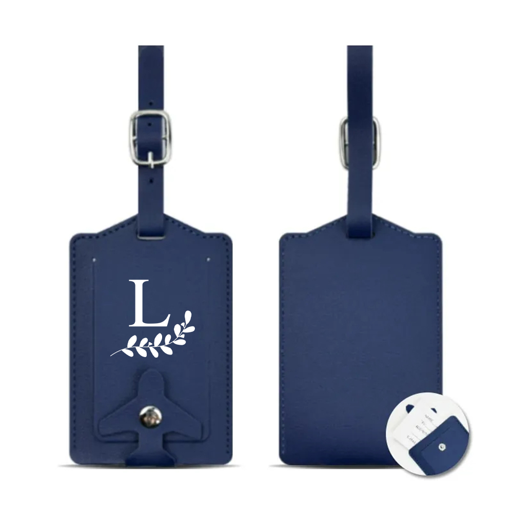 Personalized Monogram Leather Luggage Tag | JNSDec192