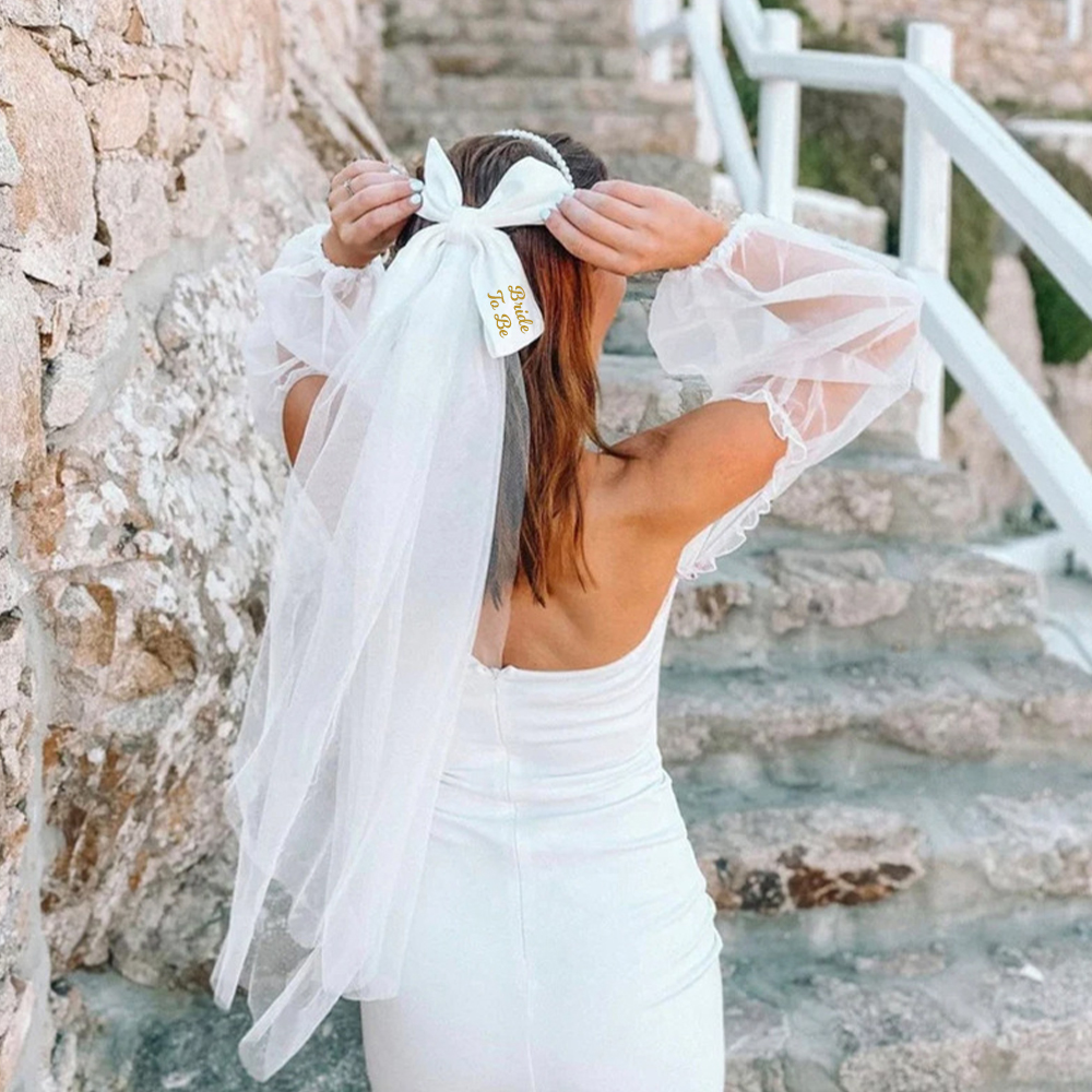 Personalized Name Bow Veil for Unique & Love | JNSCloth31