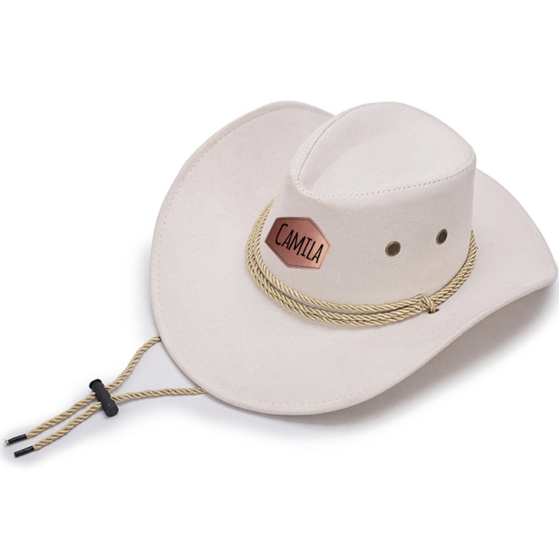 Personalized Leather Patch Cowboy Hat for Unique & Love | JNSHat06