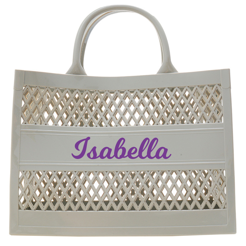 Personalized Name Color Jelly Beach Tote Bag | JNSBag52