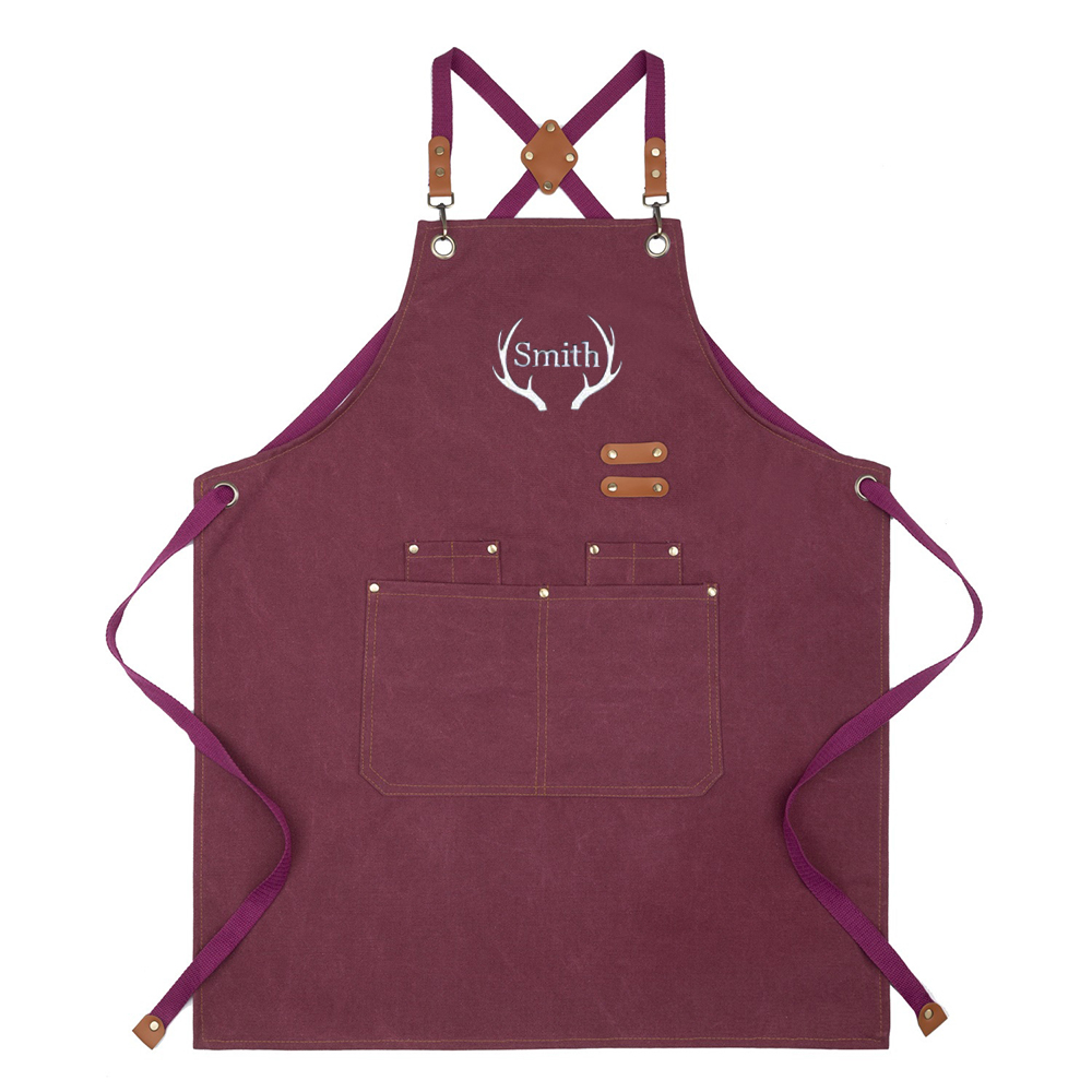 Personalized Name Embroidered Canvas Apron | JNSCloth35