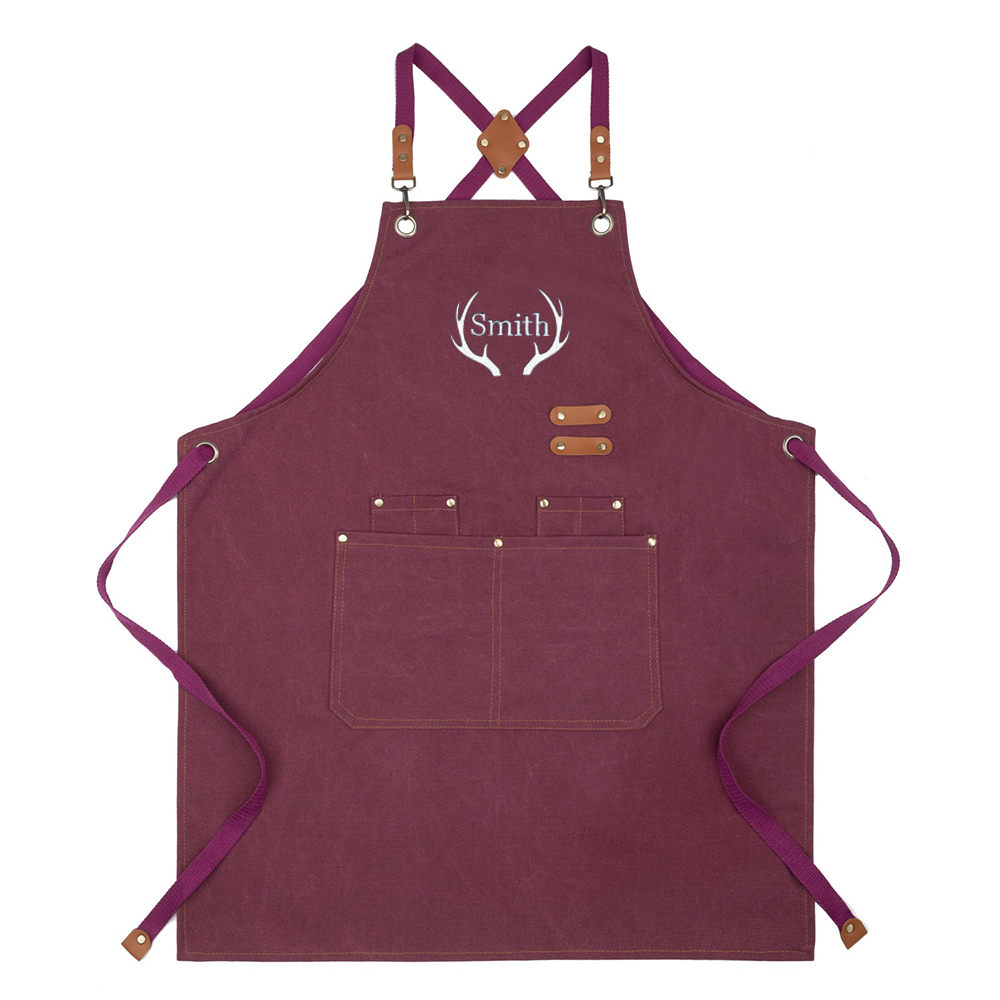 Personalized Name Embroidered Canvas Apron | JNSCloth35
