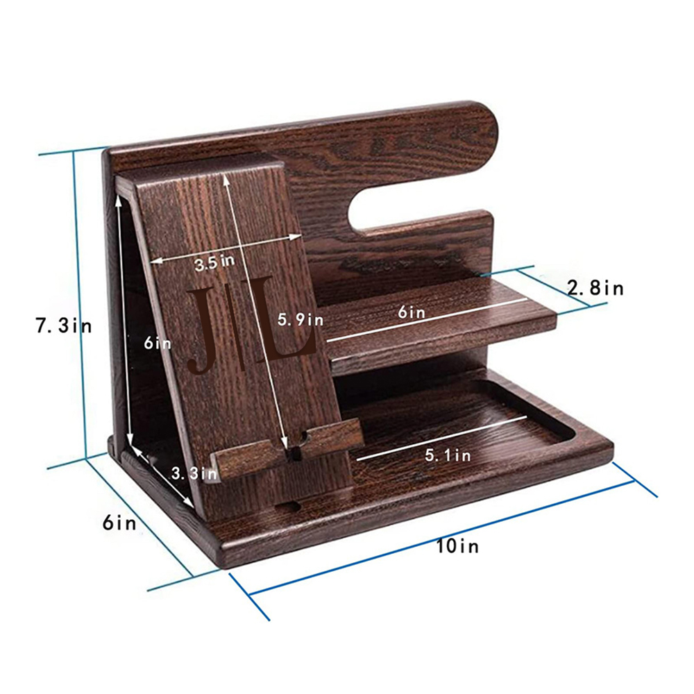 Personalized Wood Engraved Docking Station | JNSDec101