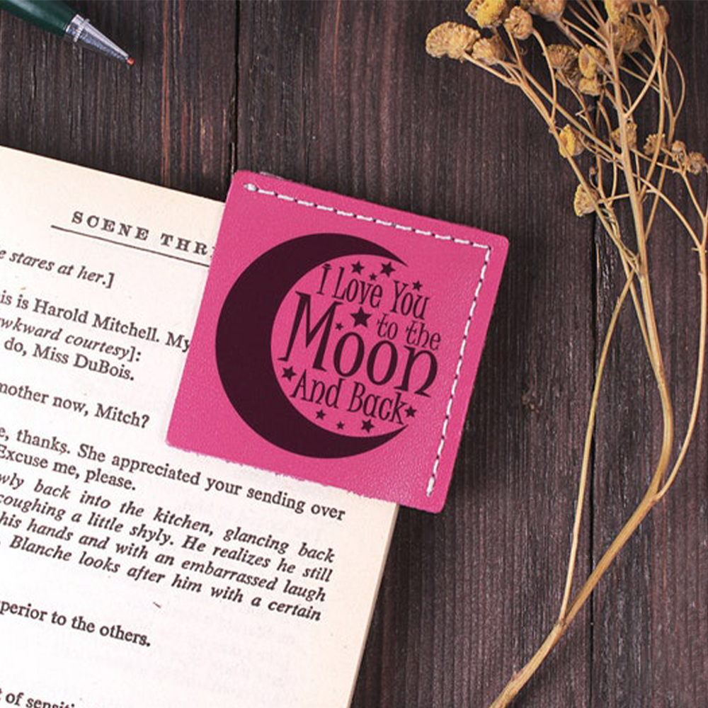 Personalized Leather Engraved Bookmark for Unique & Love  | JNSDec110