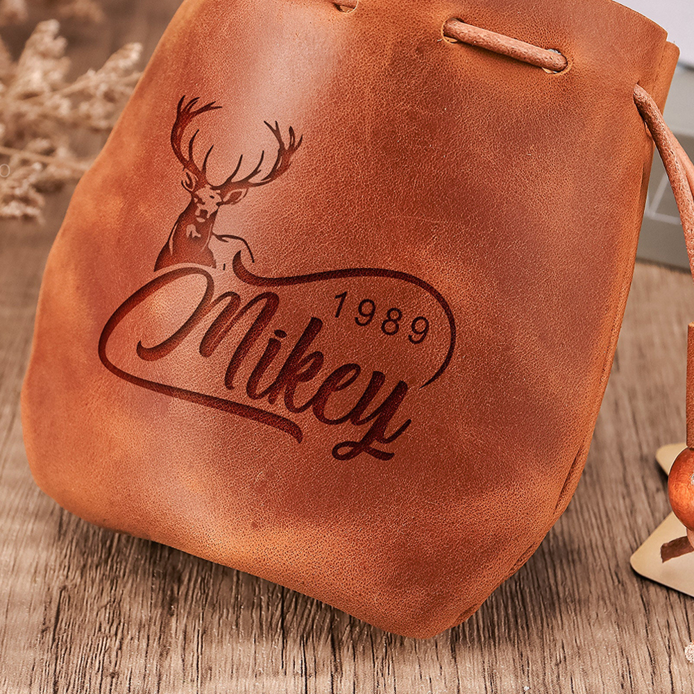 Personalized Leather Engraved Storage Bag | JNSBag65