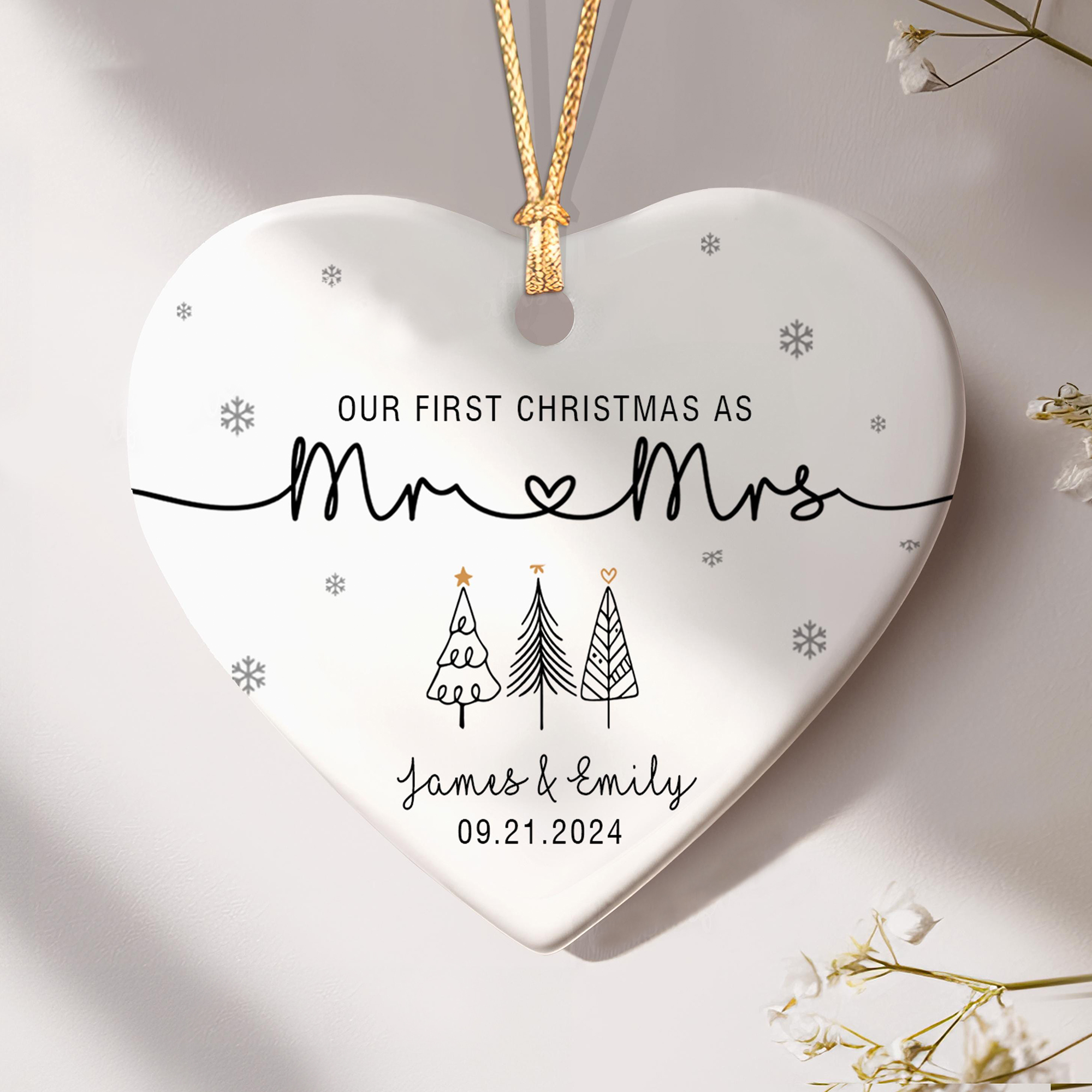 Personalized First Christmas As Mr & Mrs Ornament for Unique & Love | JNSDec112