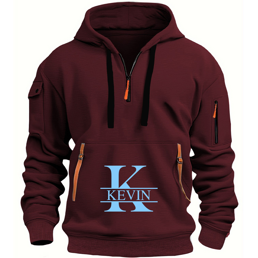 Personalized Monogram Zip Pullover Hoodies for Men | JNSCloth38