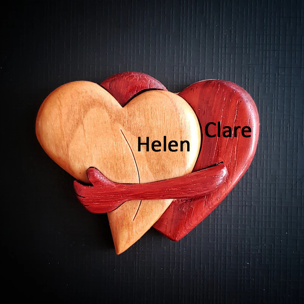 Personalized Wood Couple Heart Puzzle for Unique & Love | JNSDec115