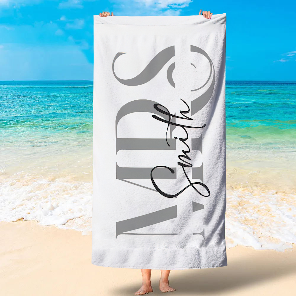 Personalized Couple Beach Towels for Unique & Love | JNSTowel05