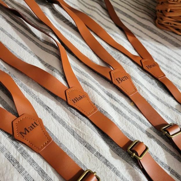 Personalized Monogrammed Genuine Leather Suspenders for Unique & Love | JNSCloth28