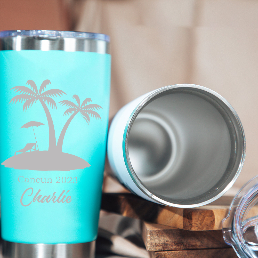 Personalized Name 20oz Vacation Stainless Steel Insulated Tumbler | JNSBottle02