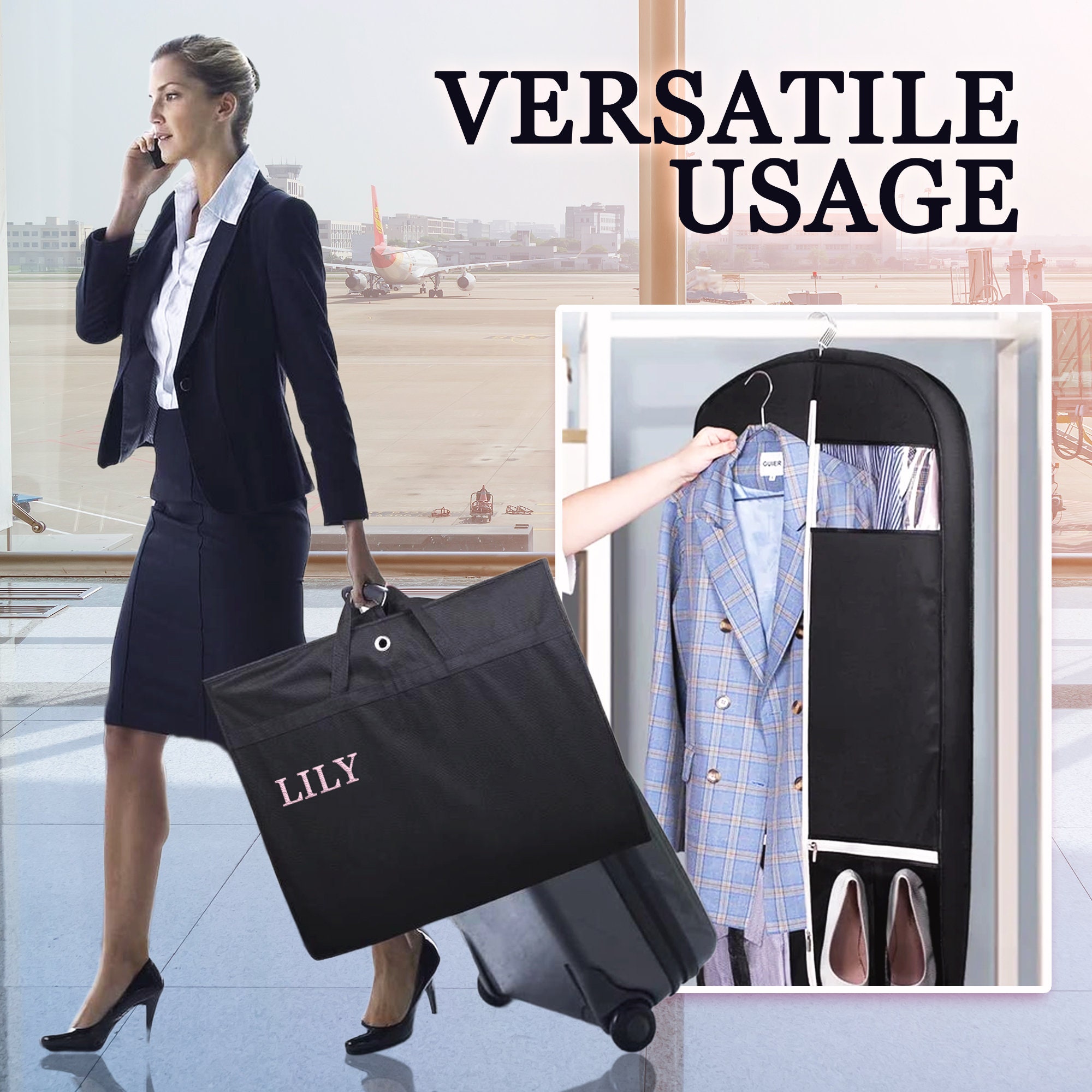 Personalized Embroidered Garment Bag Case for Travel | JNSBag47