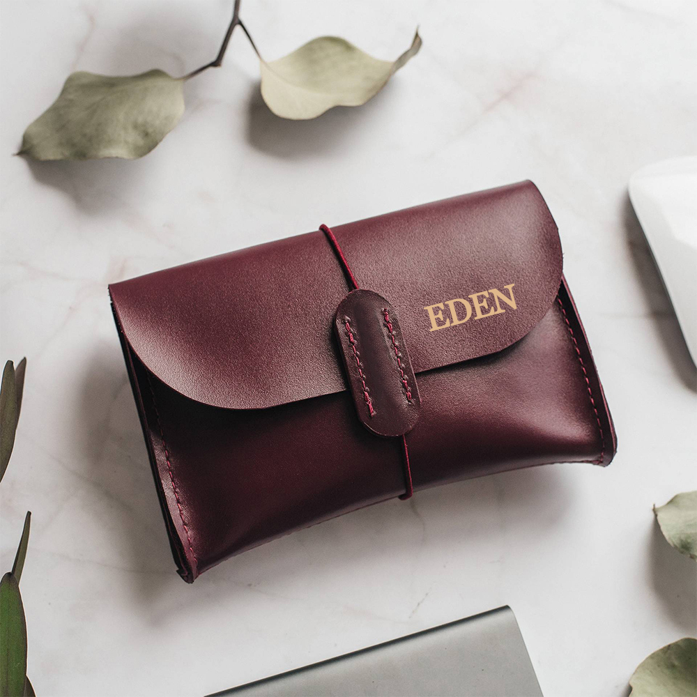 Personalized Leather Engraved Travel Electronic Accessories Organizer | JNSBag78