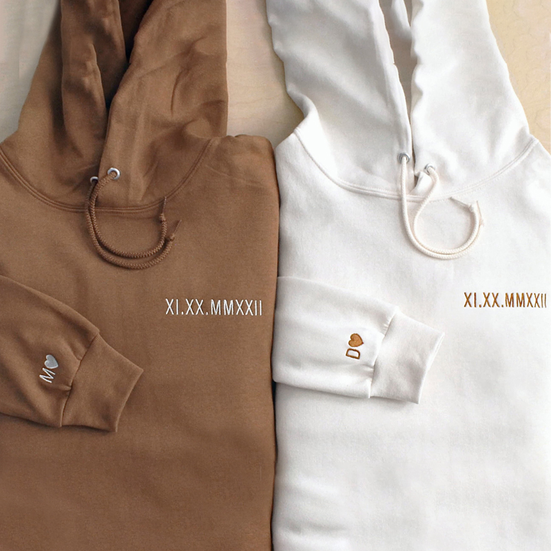 Personalized Embroidered Roman Numeral Hoodie for Unique & Love | JNSCloth15