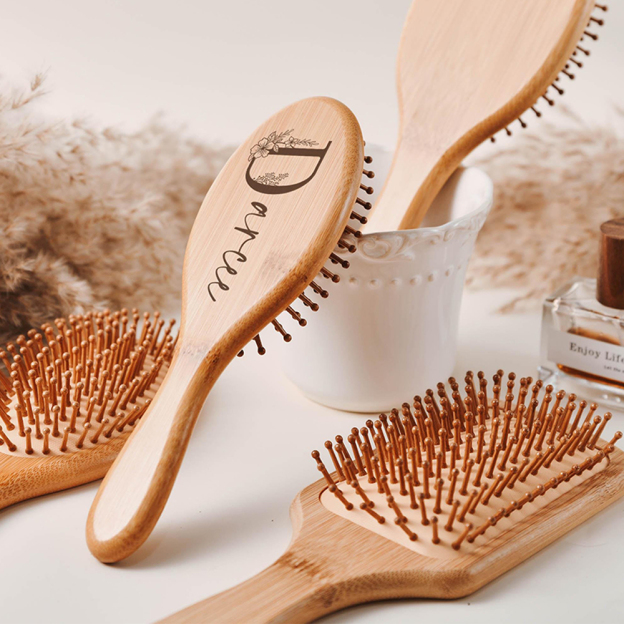 Personalized Monogram Handmade Airbag Hairbrush | JNSTool12