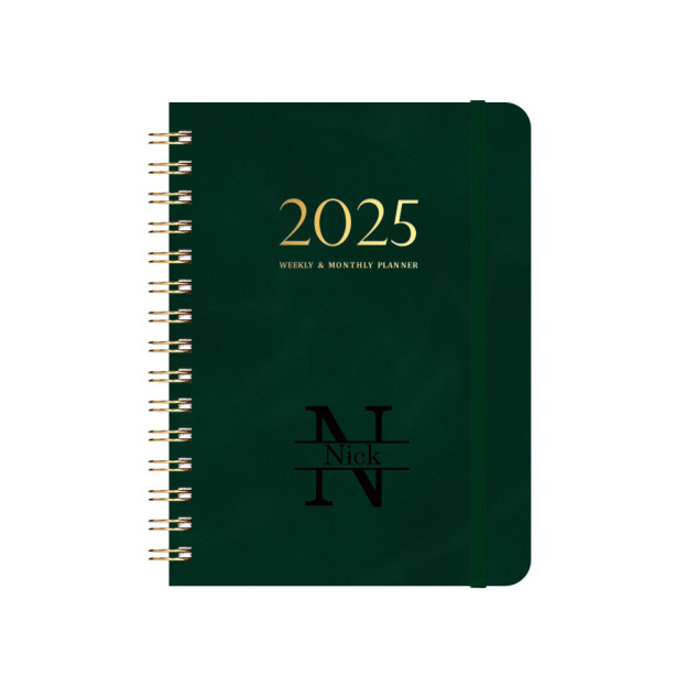 Personalized Leather 2025 Weekly & Monthly Planner Notebook | JNSDec117