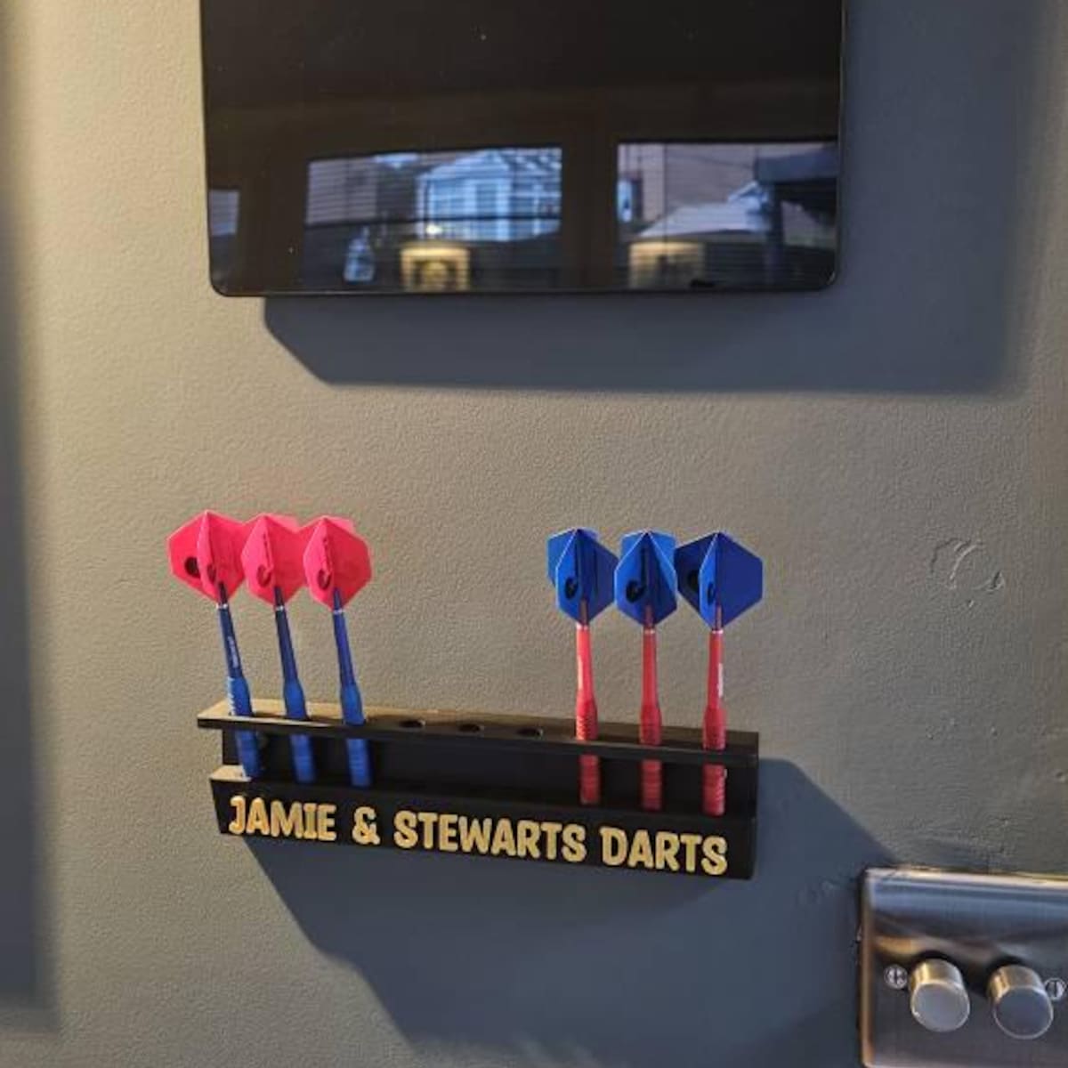 Personalized 9 Darts Wall Mounted Display Holder Stand for Unique & Love | JNSDec207