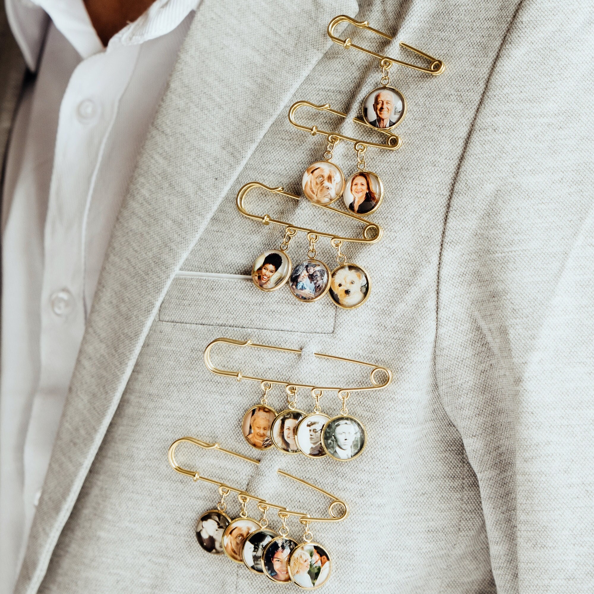 Personalized Photo Boutonniere Lapel Pin for Unique & Love | JNSDec156