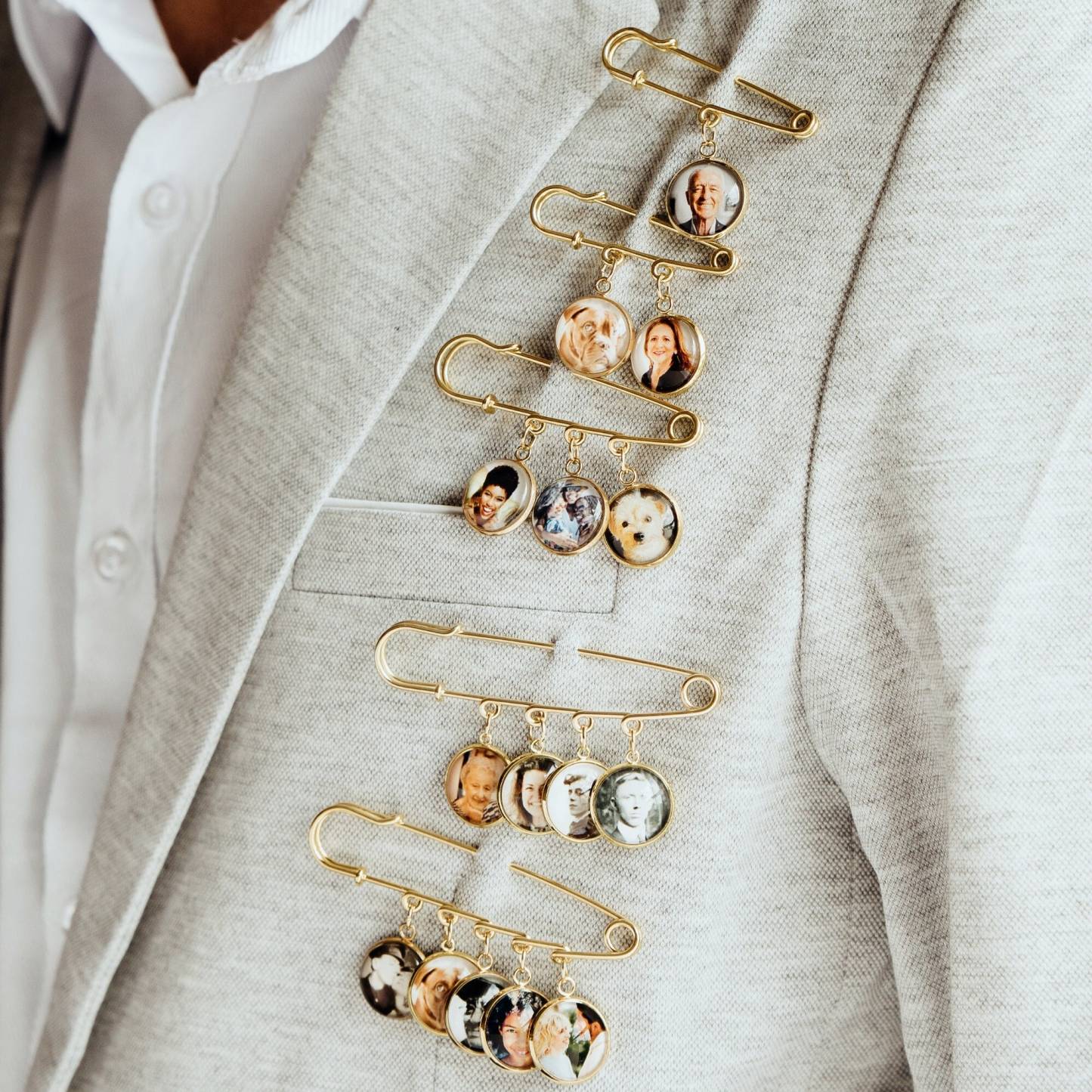 Personalized Photo Boutonniere Lapel Pin for Unique & Love | JNSDec156
