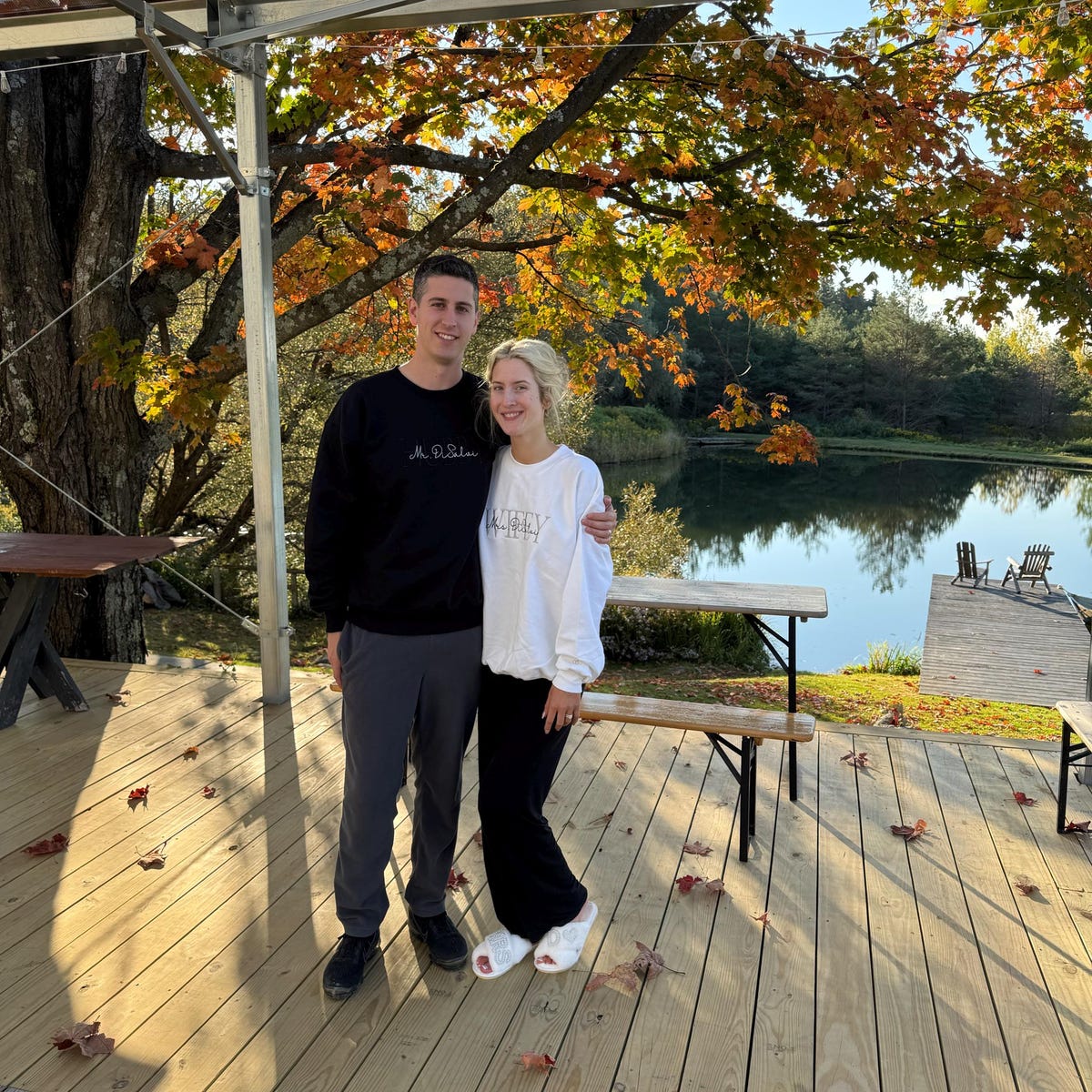 Personalized Embroidered Wife/Hubby Sweatshirt for Unique & Love | JNSCloth42