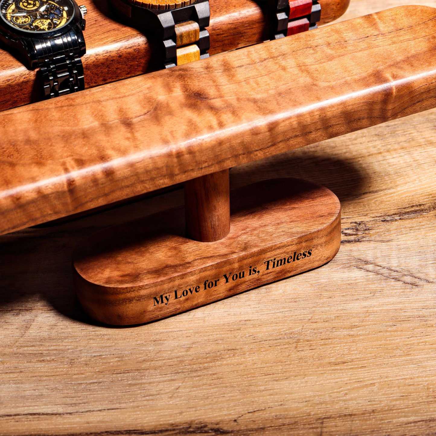 Personalized Engraved Handmade Wood Watch Holder Stand for Unique & Love | JNSDec177