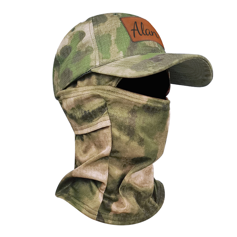 Personalized Name Outdoor Camo Baseball Cap & Face Mask Set for Unique & Love | JNSHat11