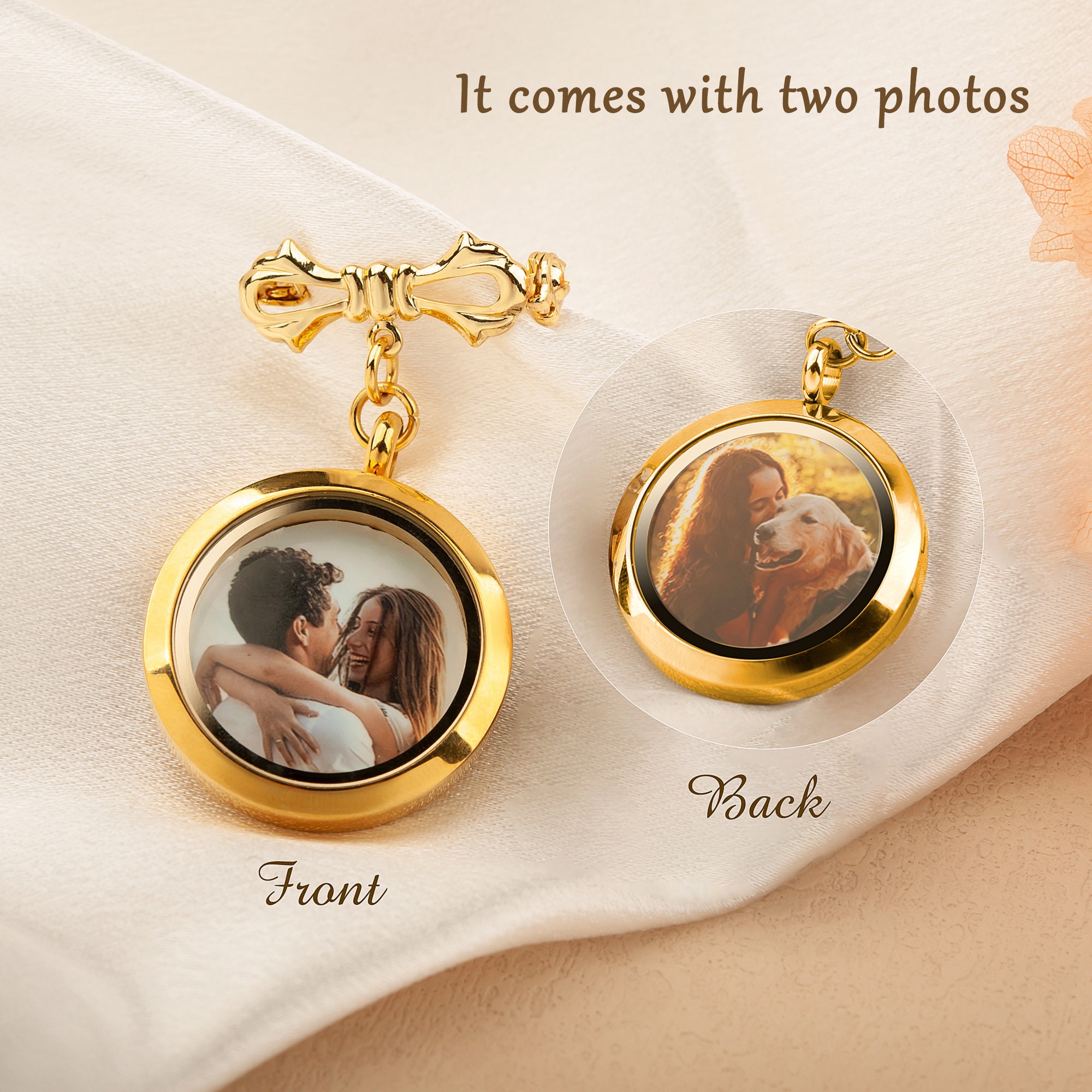 Personalized Photo Wedding Boutonniere Lapel Pin for Unique & Love | JNSDec89
