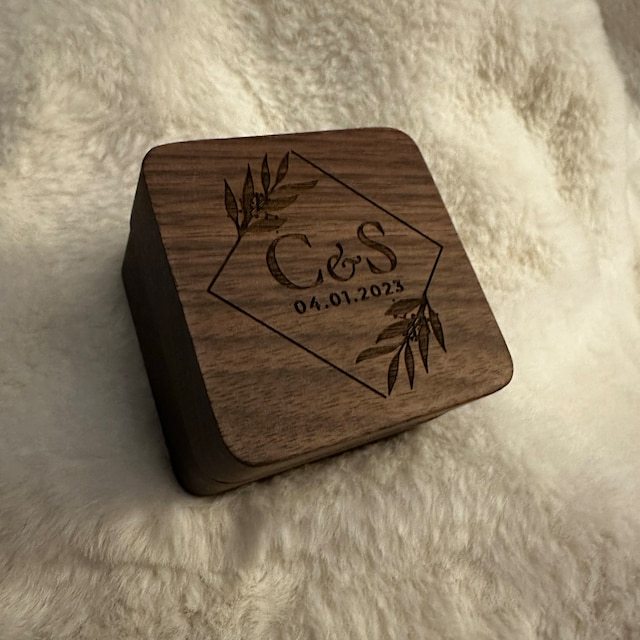 Personalized Wooden Ring Box for Unique & Love | JNSDec23