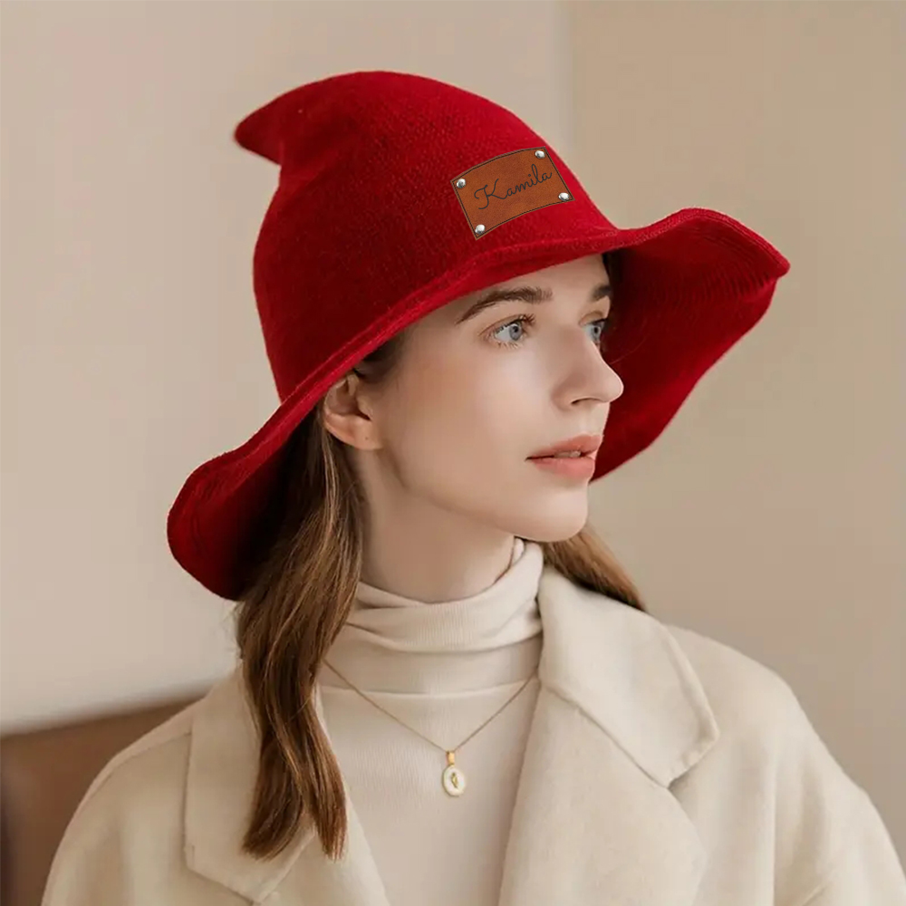 Personalized Name Knitted Halloween Witch Hat for Unique & Love | JNSHat12