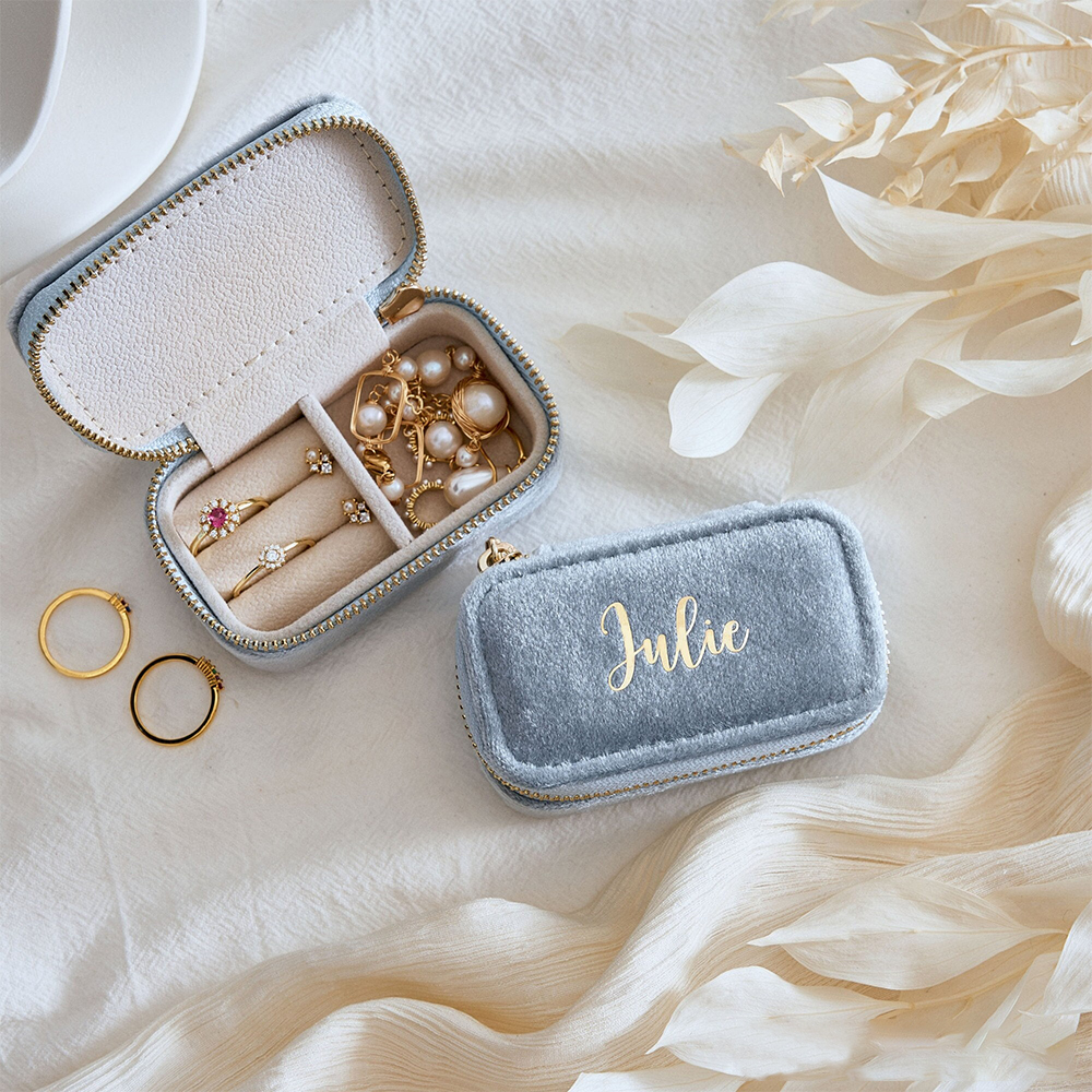 Personalized Name Velvet Portable Jewellery Box | JNSBag70