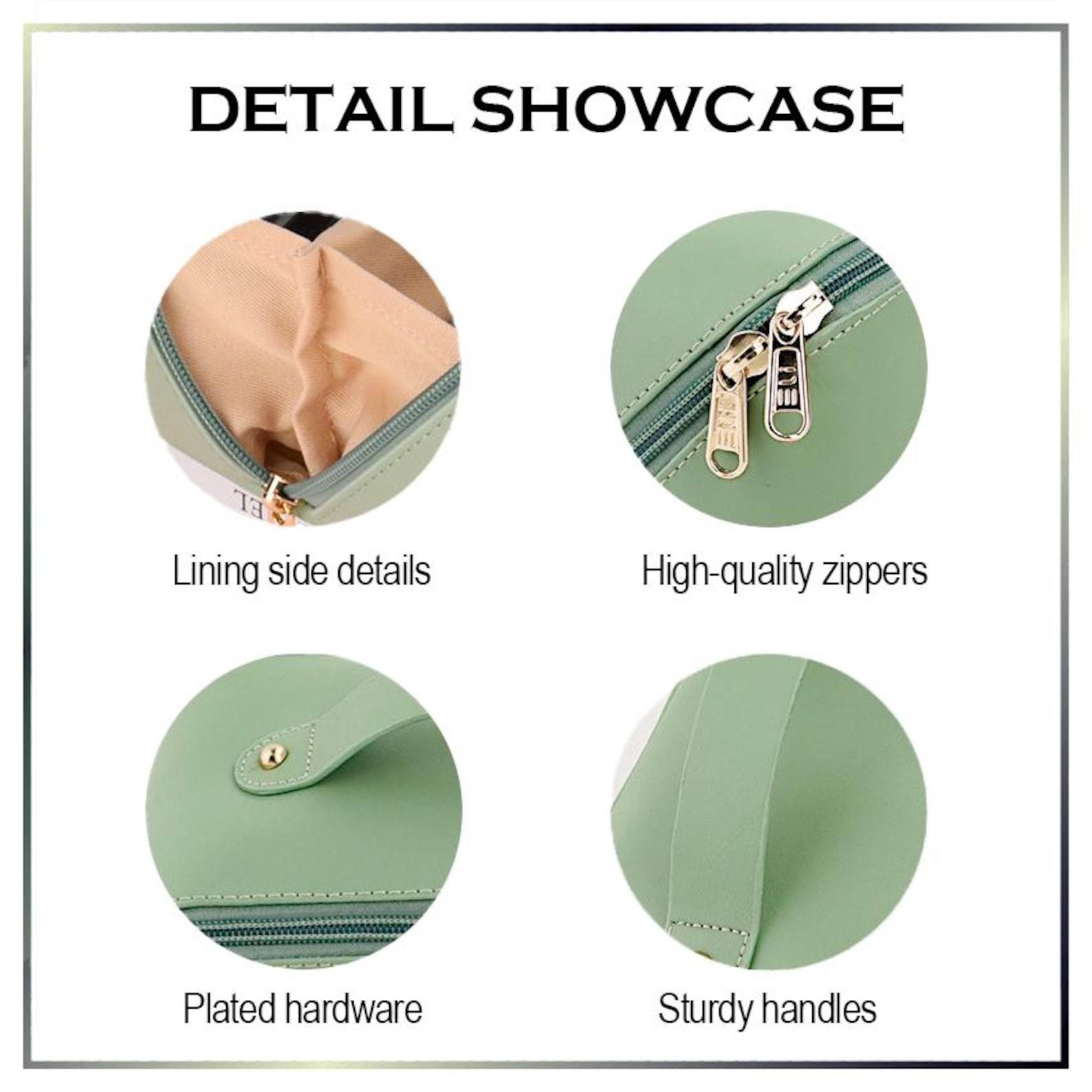 Personalized Embroidered Leather Makeup Bag for Unique & Love | JNSBag85