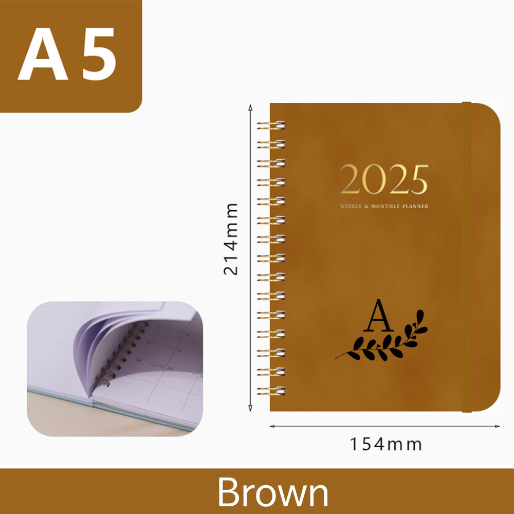 Personalized Leather 2025 Weekly & Monthly Planner Notebook | JNSDec117