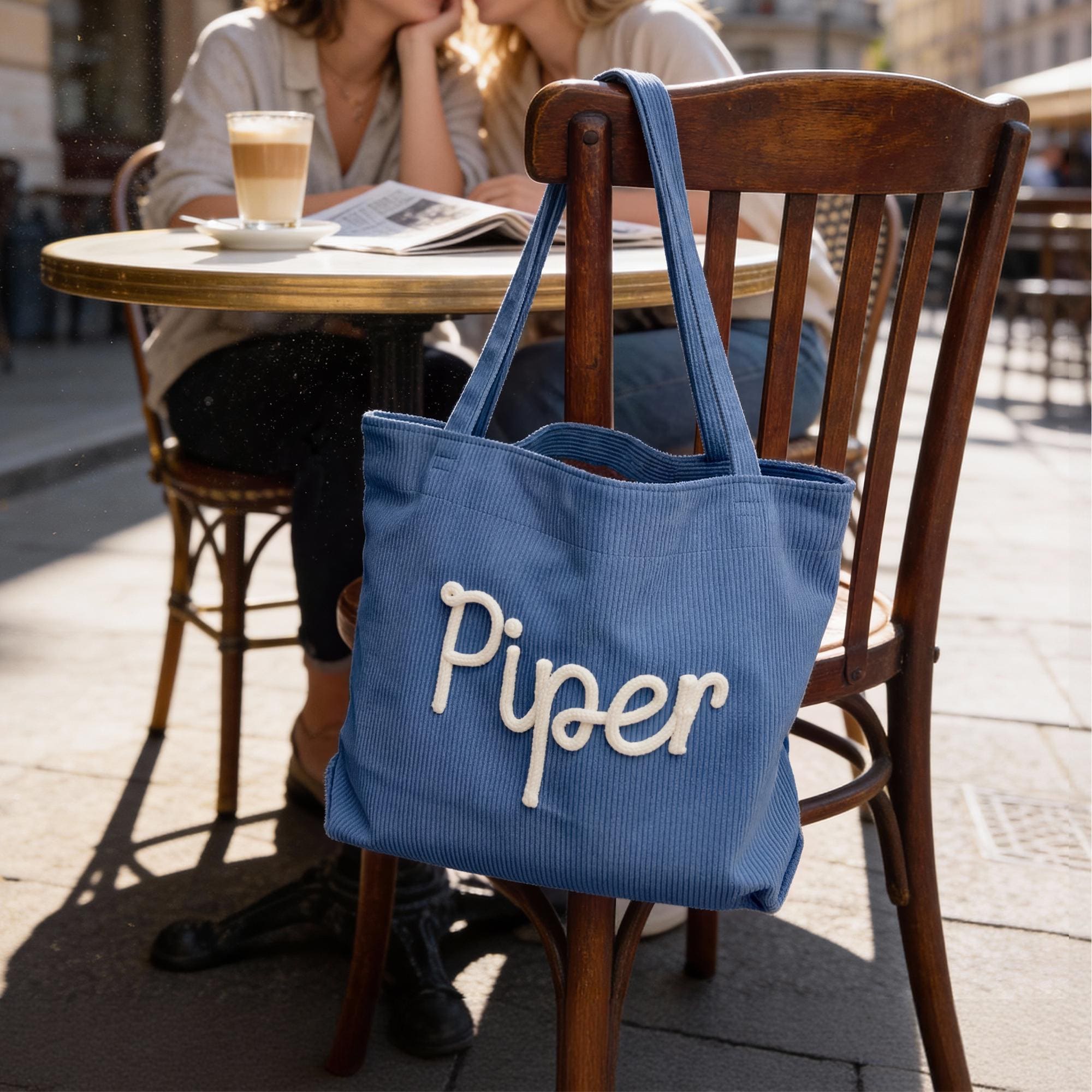 Personalized Hand Embroidered Corduroy Tote Bag for Unique & Love | JNSBag133