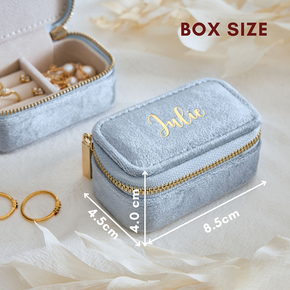 Personalized Name Velvet Portable Jewellery Box | JNSBag70
