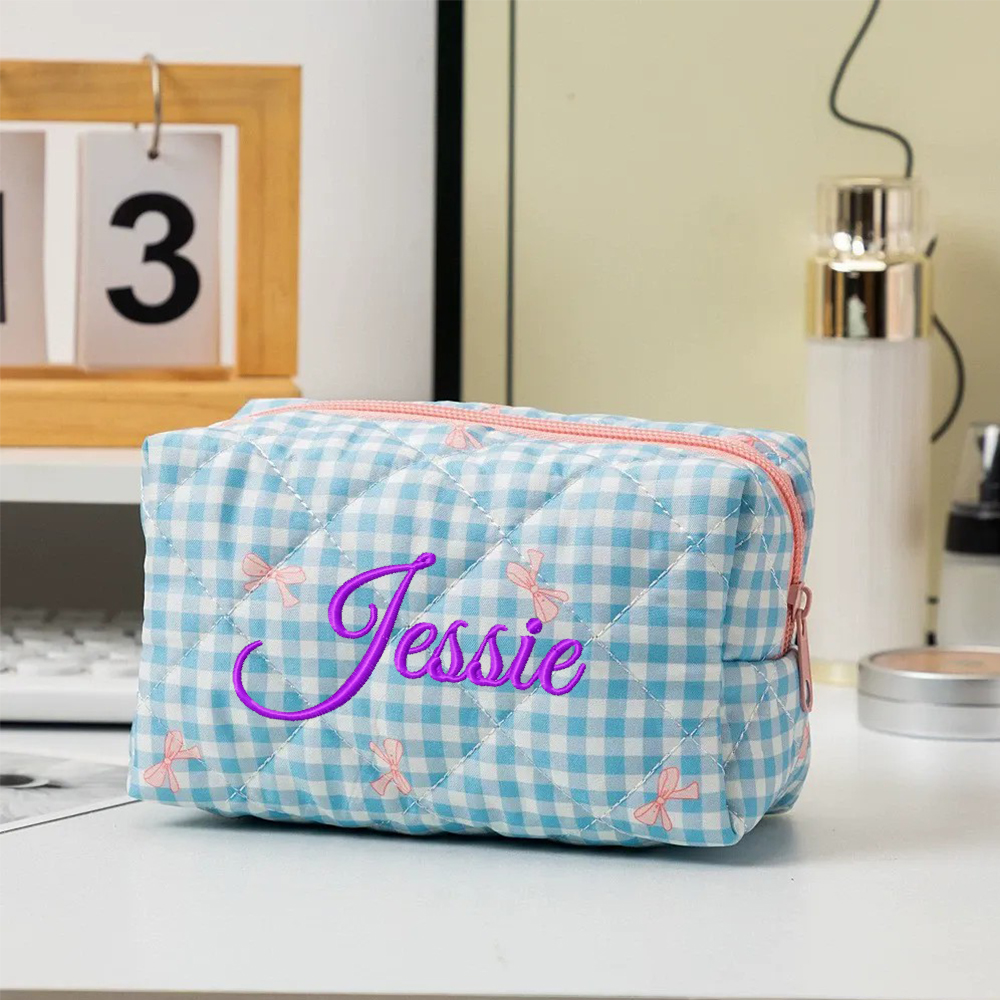Personalized Name Embroidered Travel Makeup Bag for Unique & Love | JNSBag108