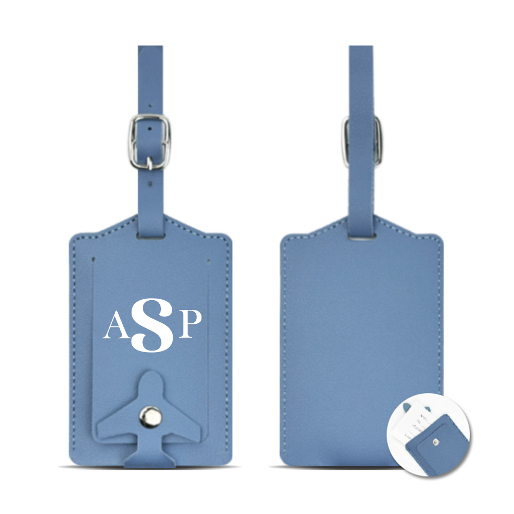 Personalized Monogram Leather Luggage Tag | JNSDec192