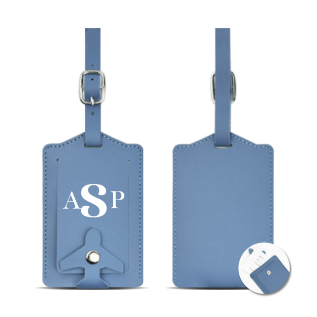 Personalized Monogram Leather Luggage Tag | JNSDec192