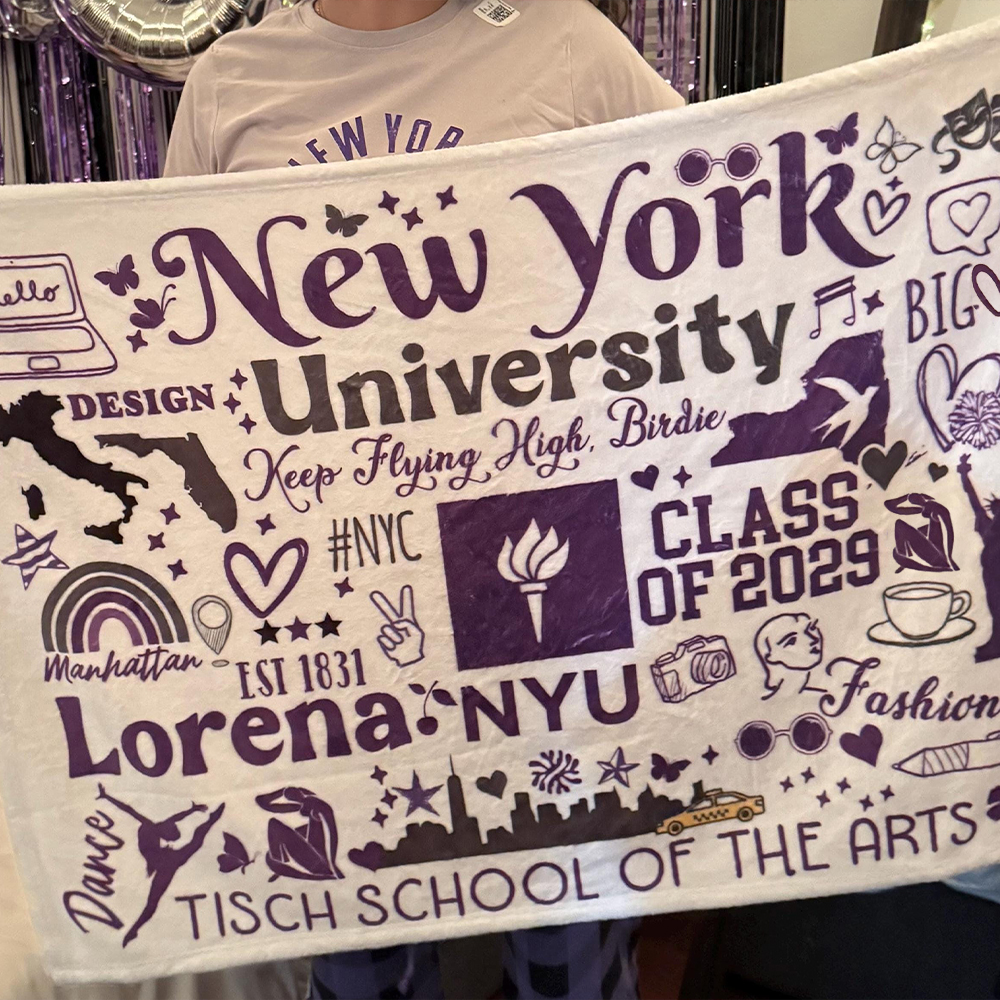 Personalized College Graduation Dorm Blanket for Unique & Love | JNSBK02