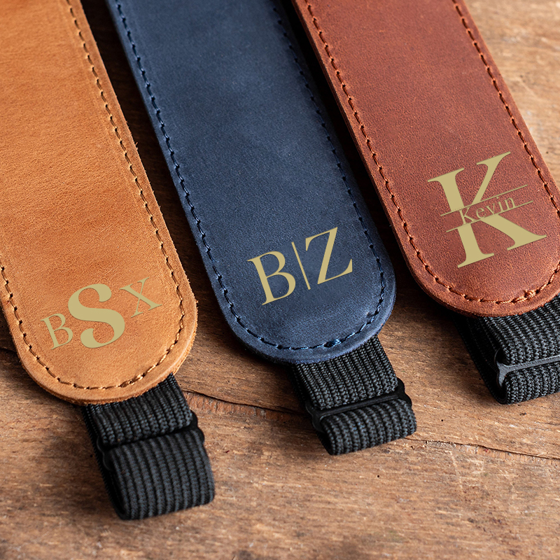 Personalized Monogrammed Adjustable Pen Leather Sleeve Holder | JNSBag45