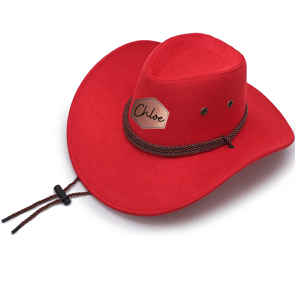 Personalized Leather Patch Cowboy Hat for Unique & Love | JNSHat06